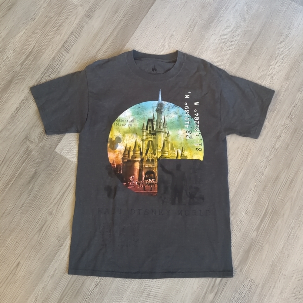 **3/$10** Disney Gray Tee with Colorful Castle Design